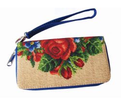 Клатч - гаманець Букет синій